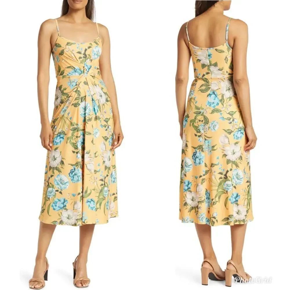 Rachel Roy Elin Floral Twist Midi Dress